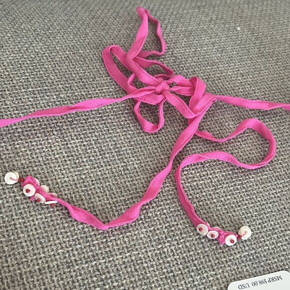 NWT Free People Pink Multicolor Floral Smocked Puff Sleeve Crop Top Size S - Picture 10 of 10